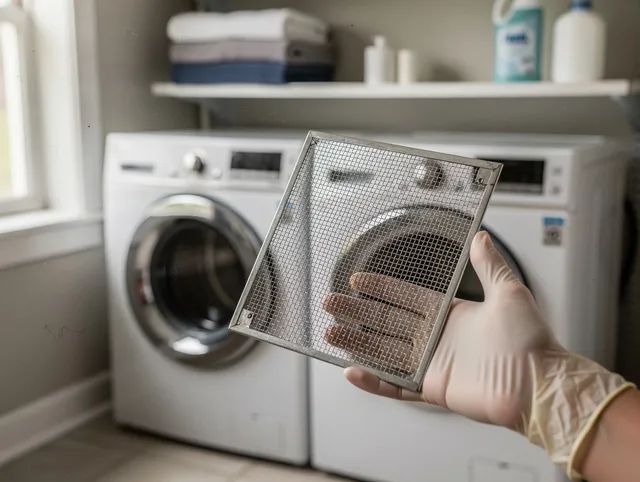 Westerly Dryer Vent Cleaning specialist performing detailed lint trap cleaning service in Westerly