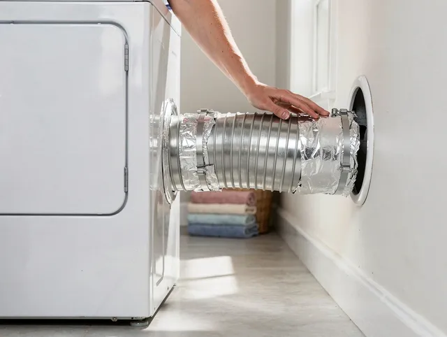 Professional dryer vent hose installation by Westerly Dryer Vent Cleaning in Westerly